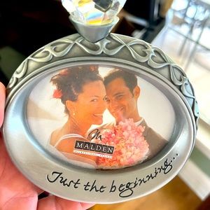 Beautiful engagement or wedding silver frame…new!